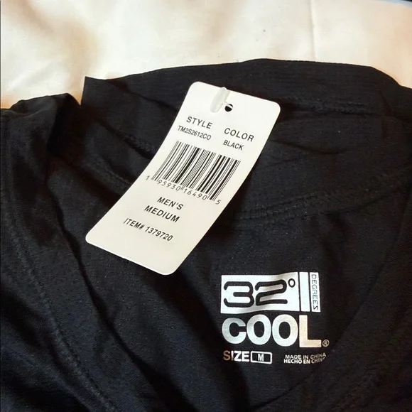 32 Degrees Men's Black Short Sleeve Tee Shirts - Picture 2 of 5